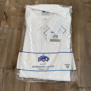 NEW DSCP Garrison Collection White Dress Shirt 17.5-RC Short Sleeve Army Button